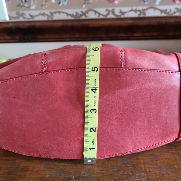 Cole Haan Vintage Red Genuine Leather Handbag Shoulderbag - Picture 14 of 15